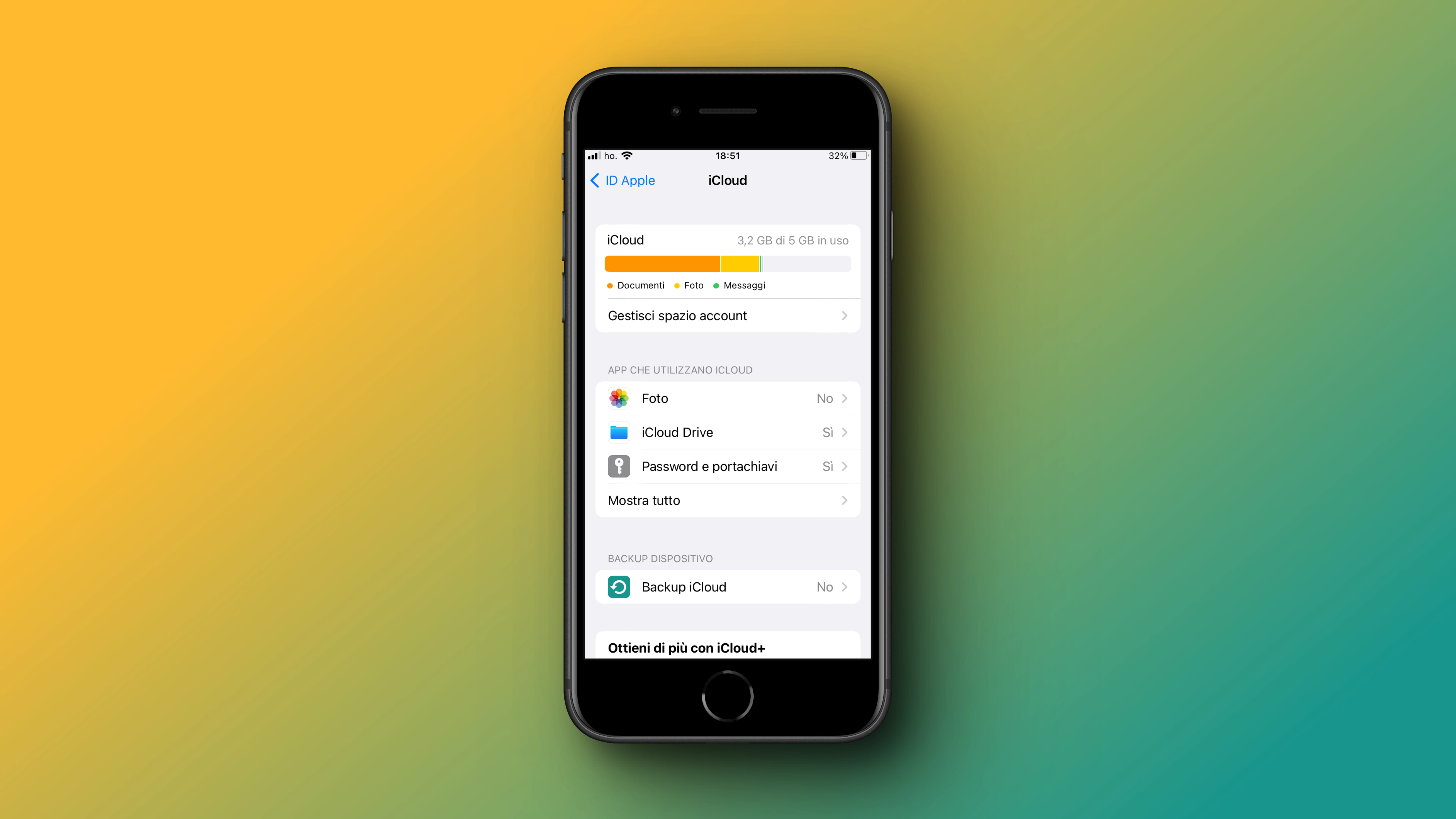 Gestione spazio Icloud